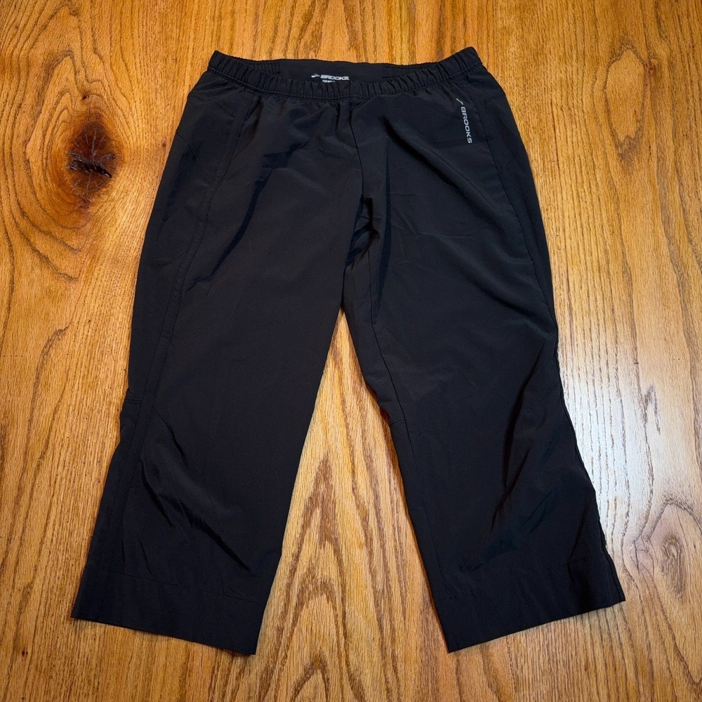 Brooks Running Equilibrium Performance Pants‎ Womens Medium 28X21 Black Crop